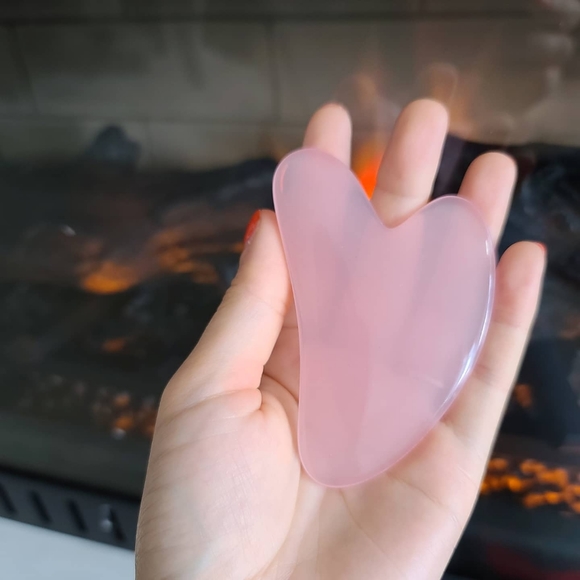 Rose Quartz imitation, Gua Sha tool - Picture 2 of 2